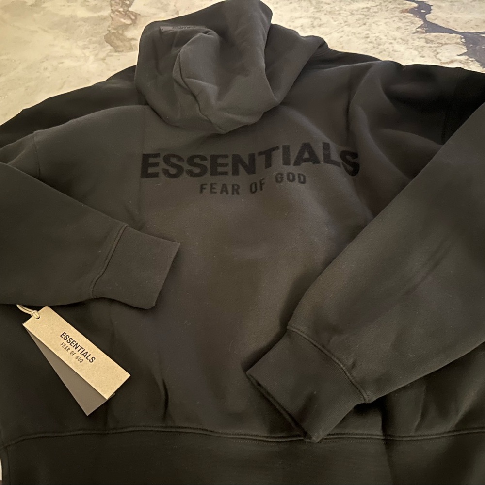 Fear Of God Essentials Black Limo Hoodie Pullover/ NWT